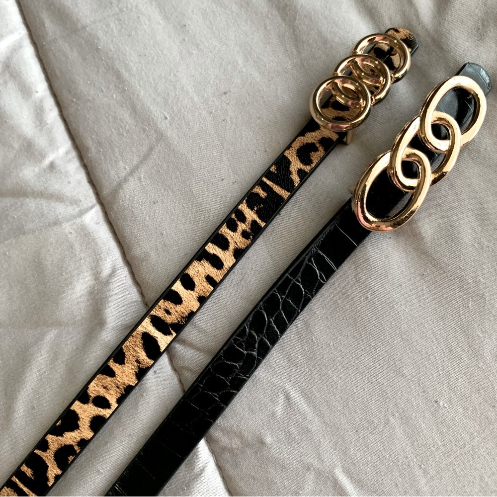 Bundle of 2 skinny belts